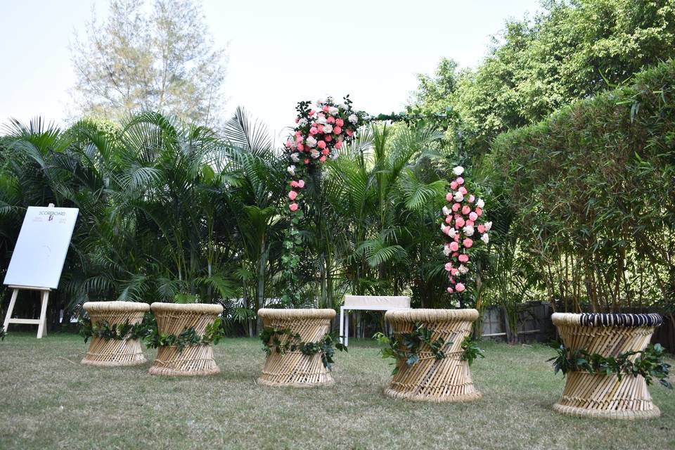 Mehndi with mudde decor