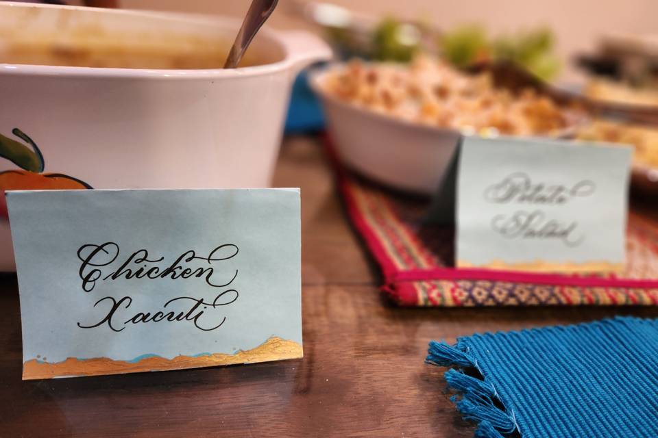 Menu placecards