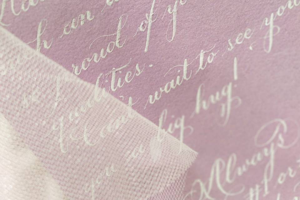 Calligraphed wedding vows