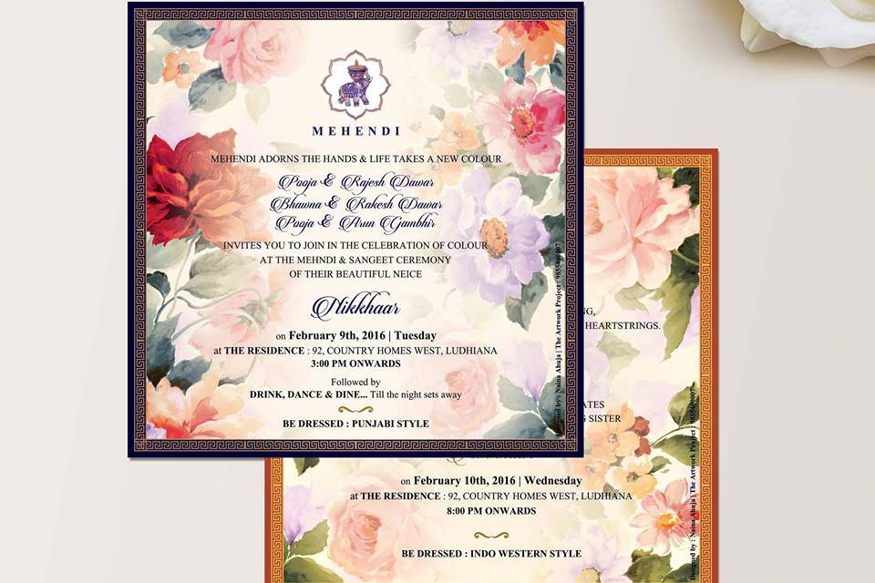 Wedding invitation card