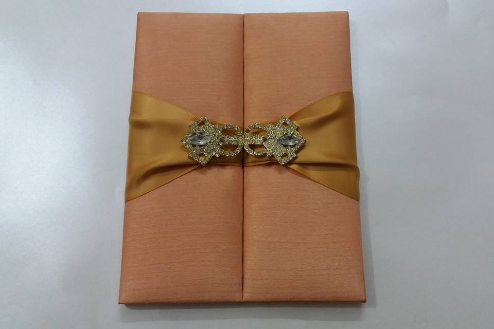 Silk invitation folio