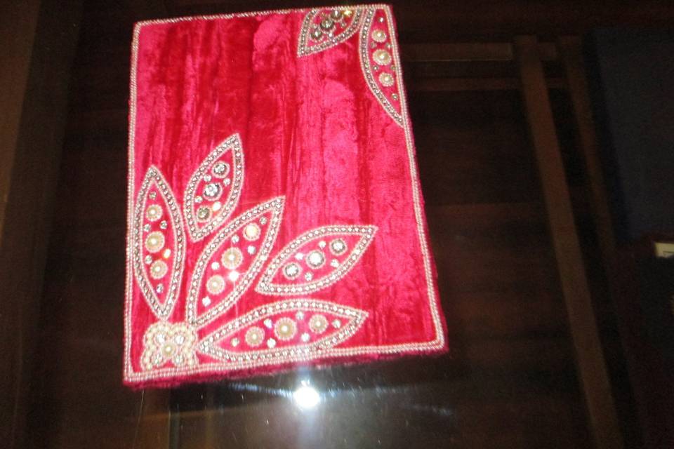 VELVET WITH HAND EMBROIDERY