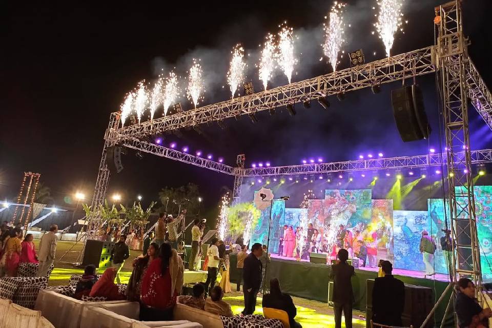 Fireworks in Sangeet