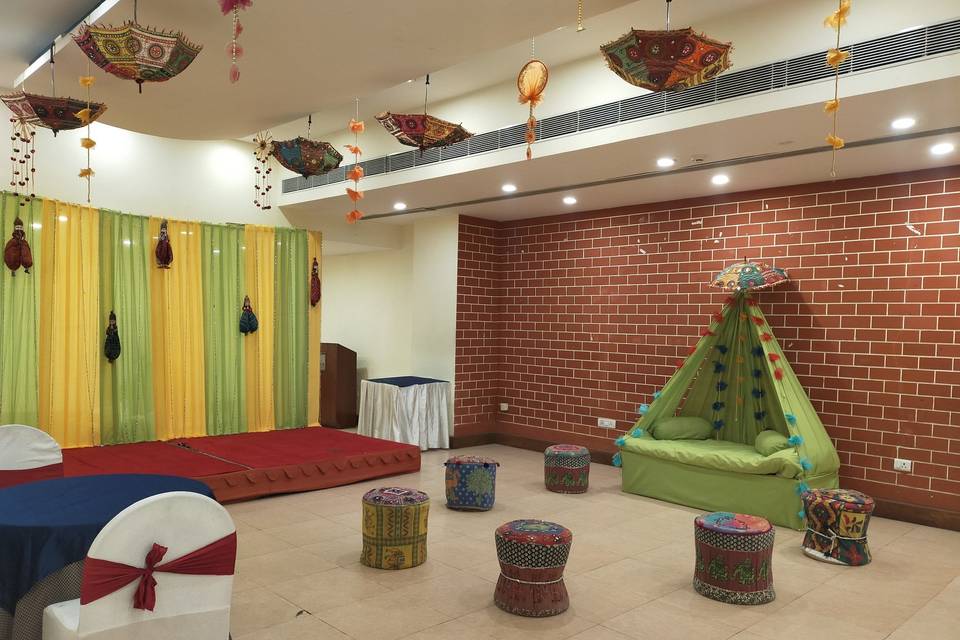 Hall- (Pithi/sangeet/mehindi)