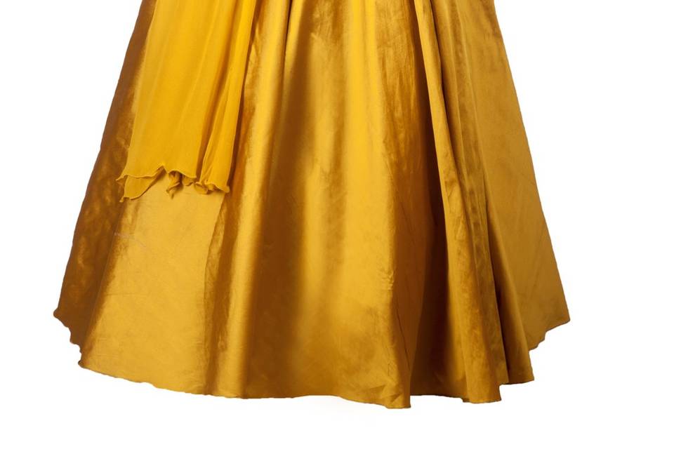 Gold Pleated Gown