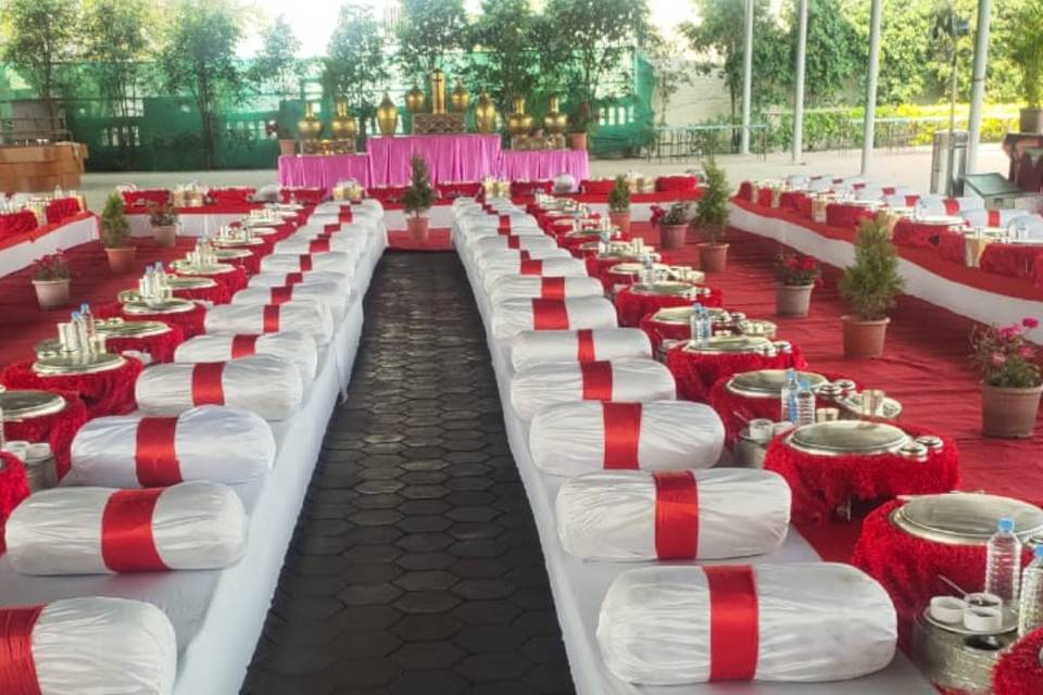 Jain wedding food arrengement