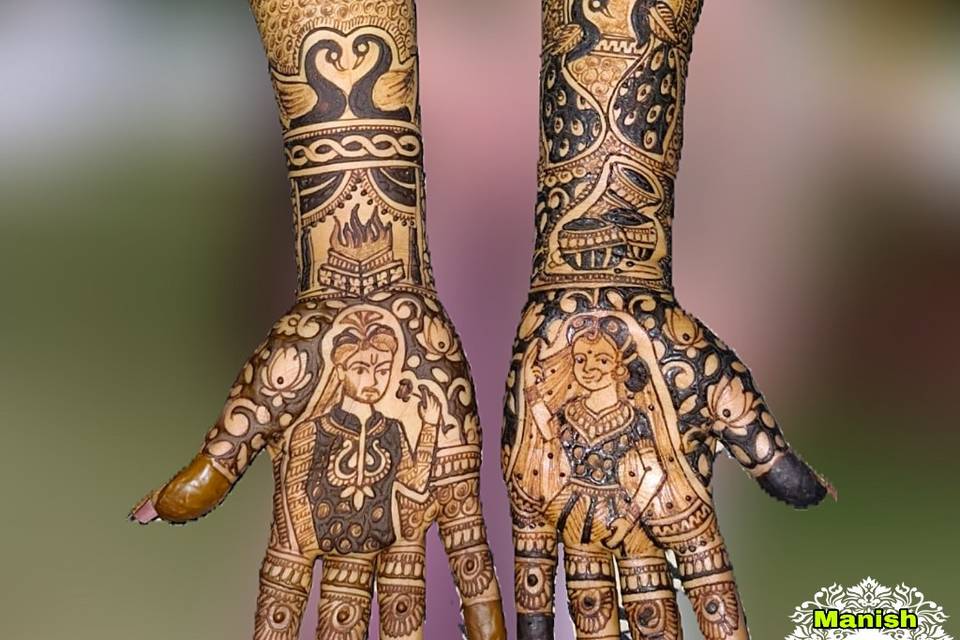 Bridal figure mehandi