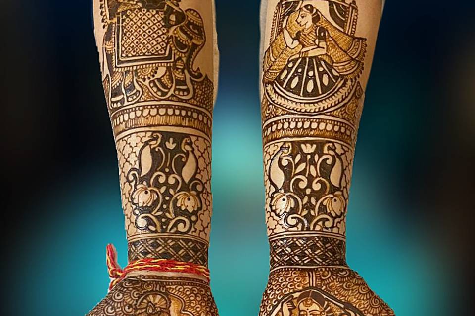 Bridal figure mehandi