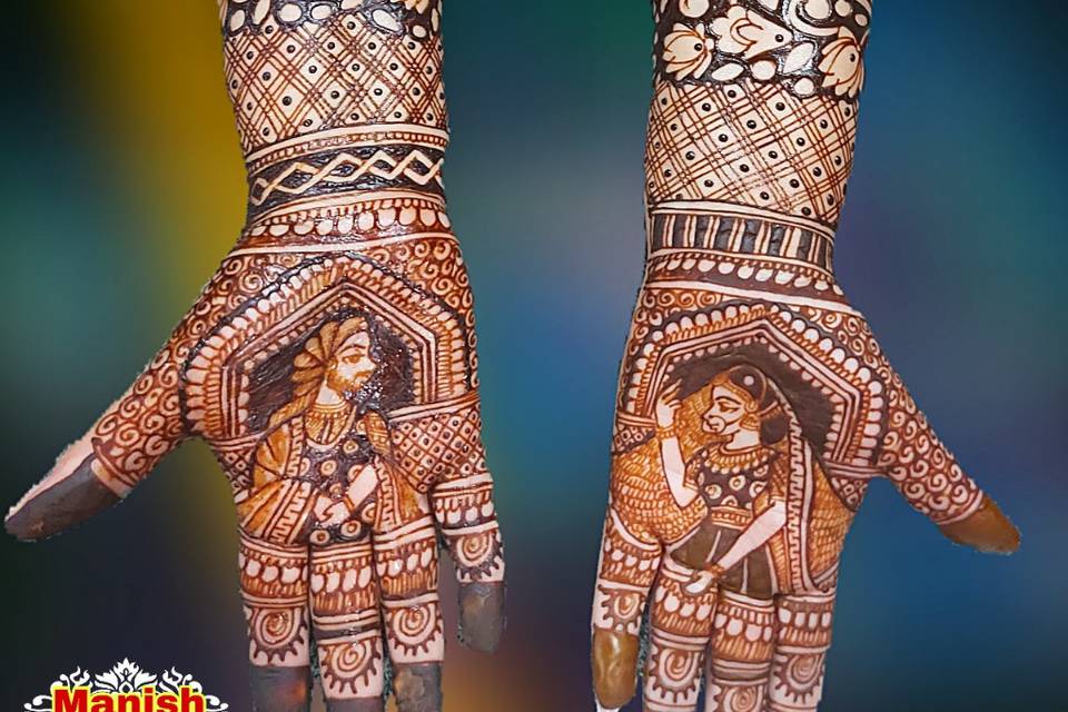 Bridal figure mehandi