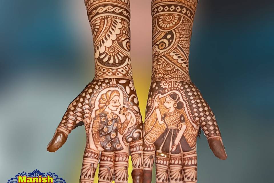 Bridal figure mehandi