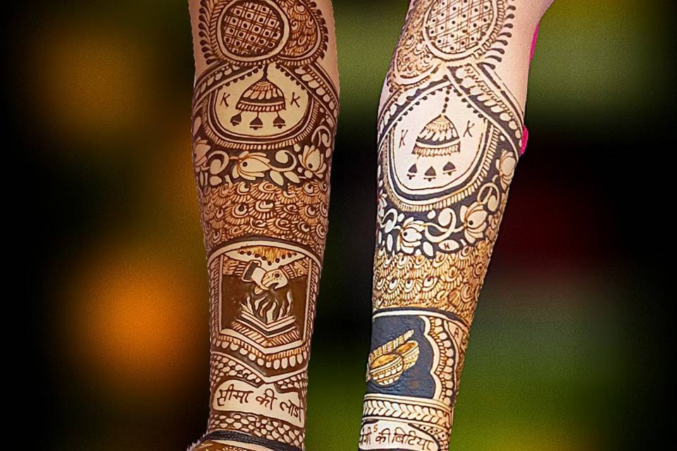 Bridal figure mehandi