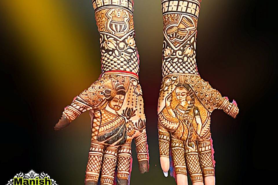 Bridal figure mehandi
