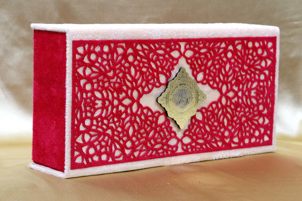 Fabric wedding card box