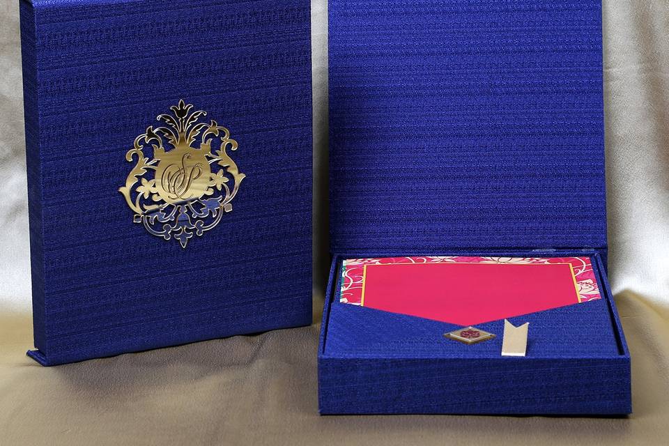 Fabric wedding card box