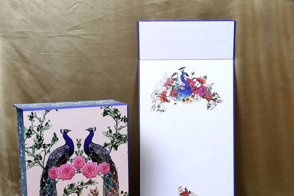 Peacock theme wedding box