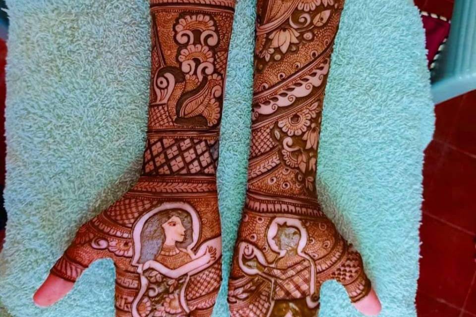 Krishna mehandi art