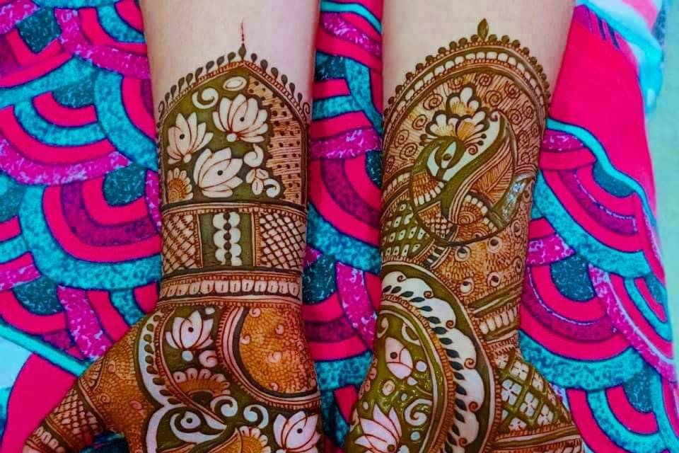 Krishna mehandi art