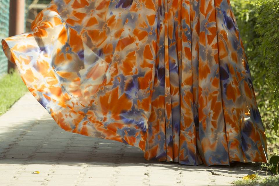 Printed gown