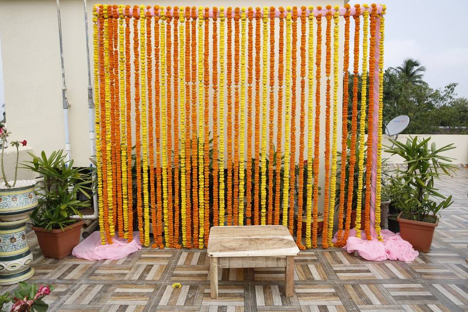 Mehndi and haldi decoration