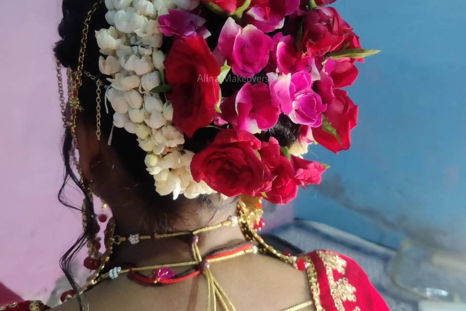 Bridal hair bun