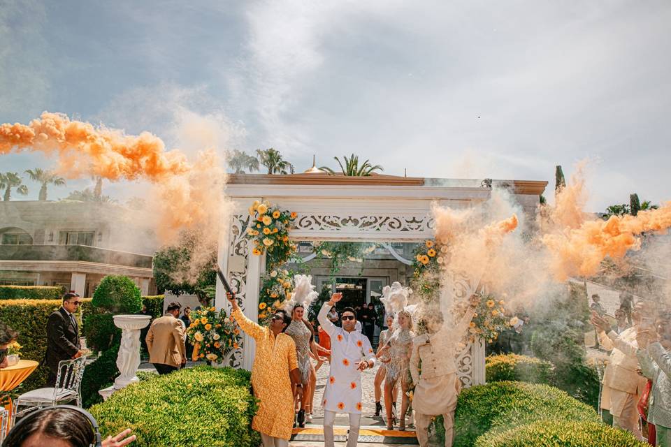 Groom's entry