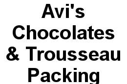 Avi's Chocolates & Trousseau Packing Logo