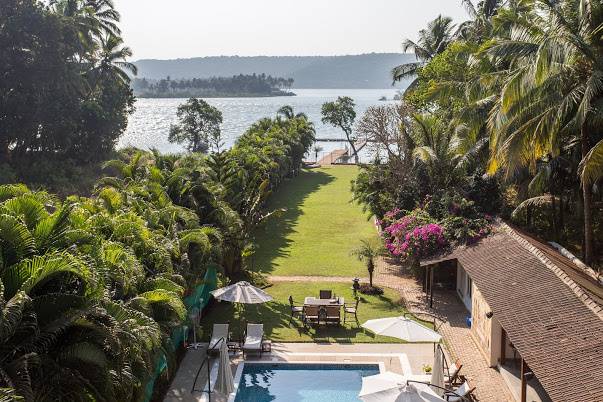 Poolside overlooking waterfron