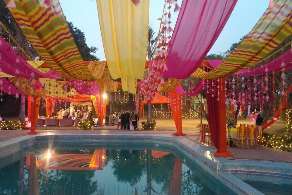 Vibrant haldi decor