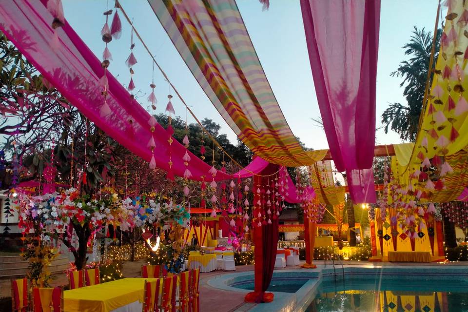 Haldi drapes