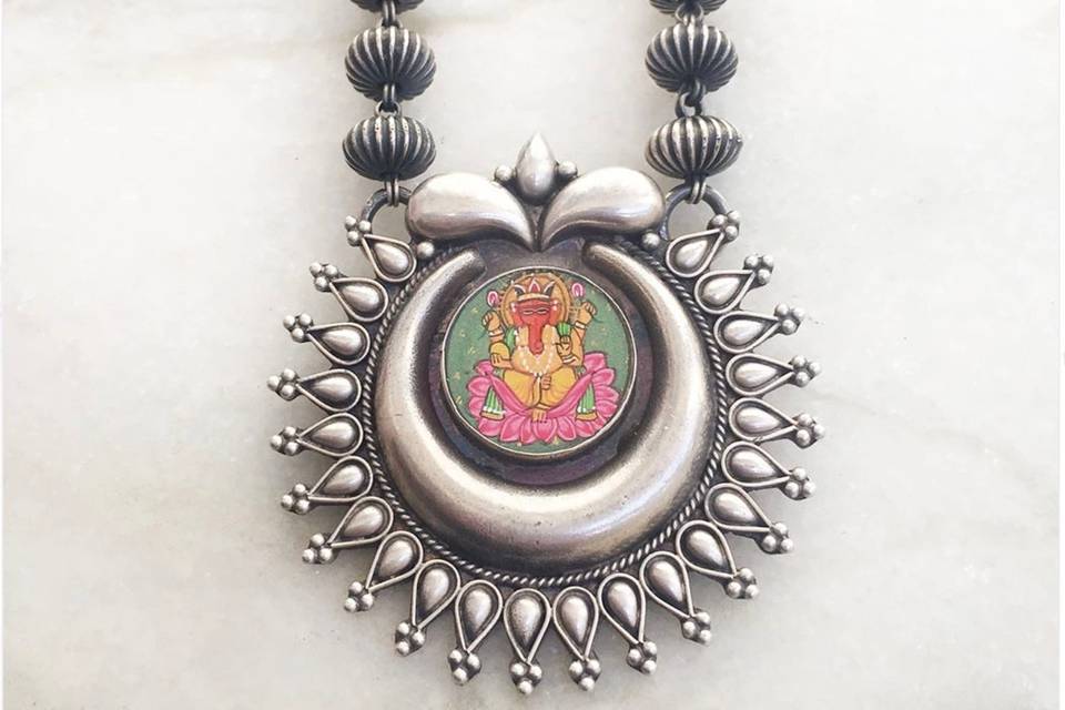 Ganesha Silver Necklace