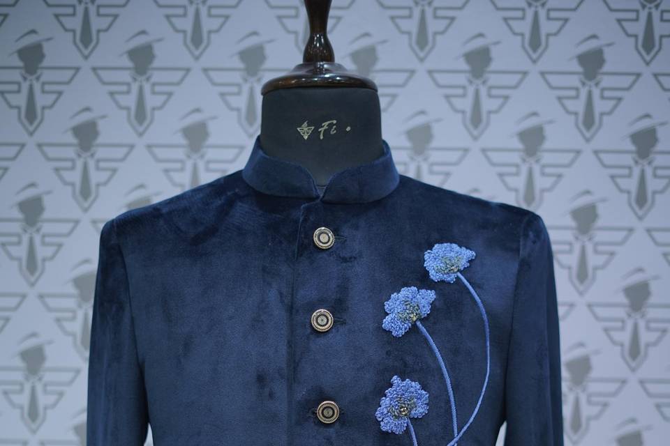 Bandhgala embroidery