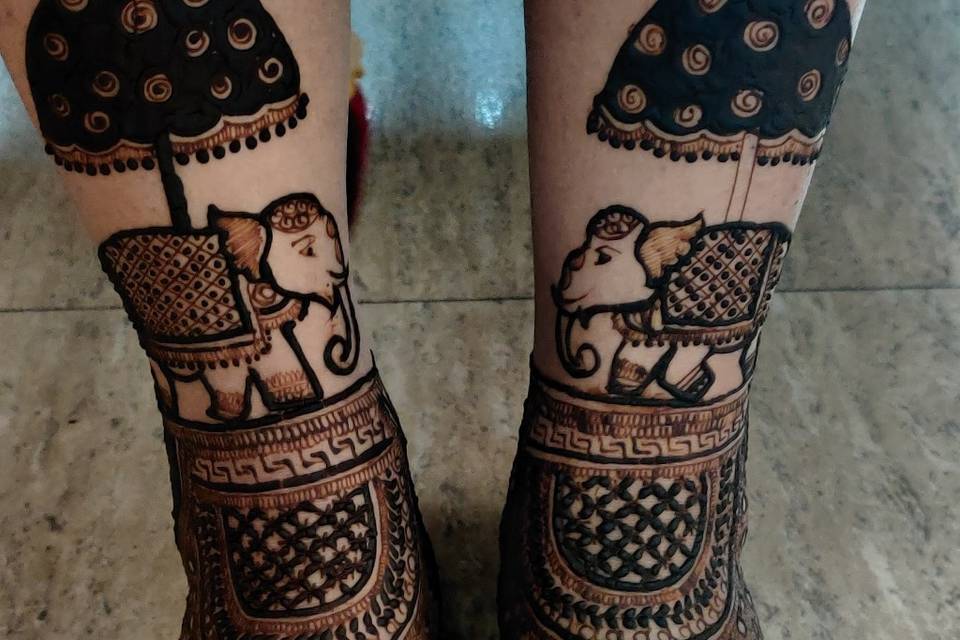 Leg Mehendi designs