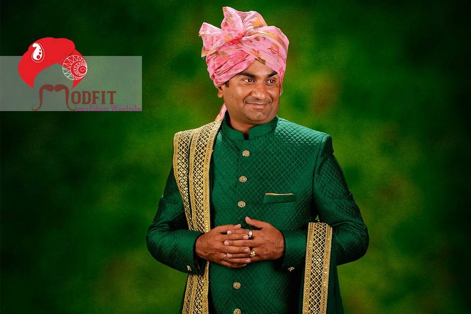 Green Color Sherwani