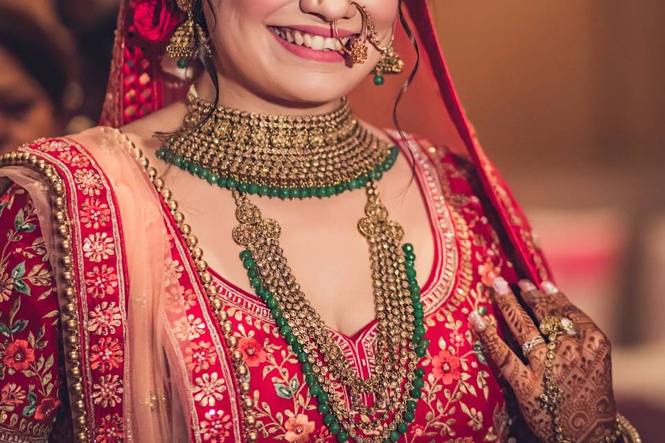 Bride smile portrait