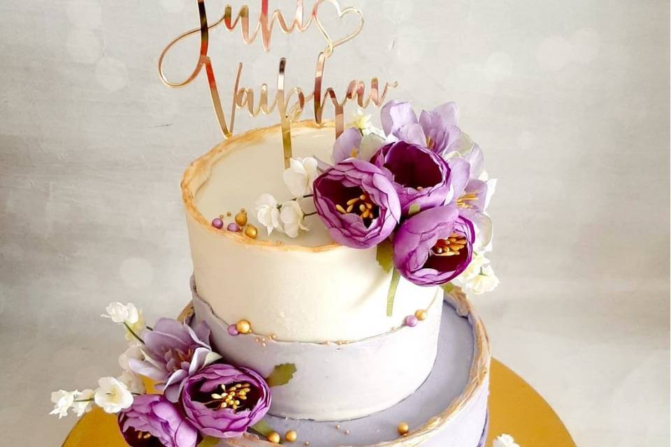 Lavender Engagement Cake