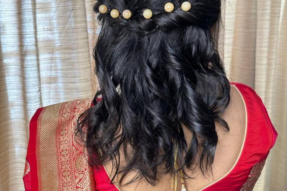 Engagement hairstyle real hair