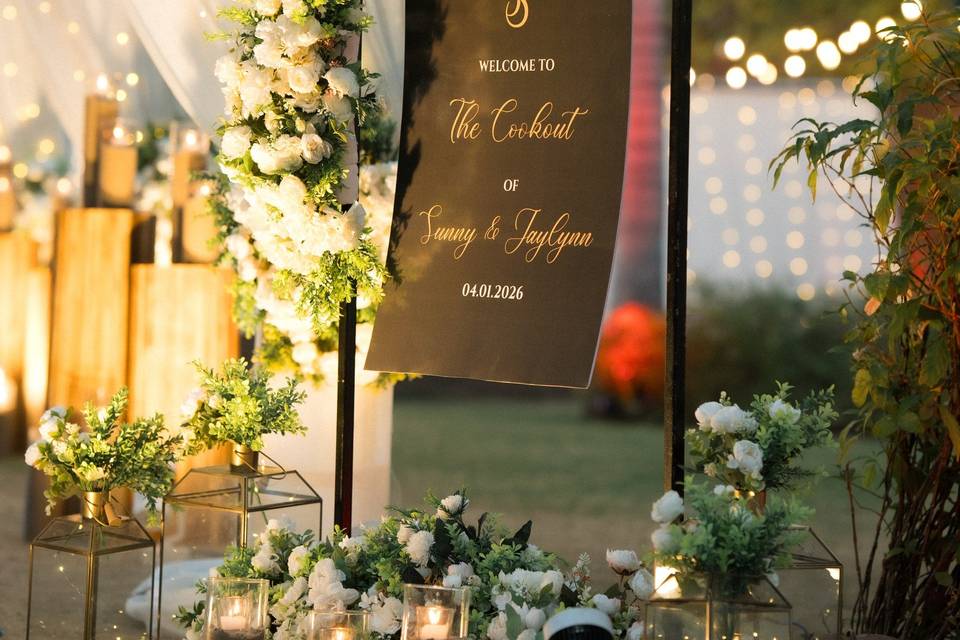 Welcome dinner decor
