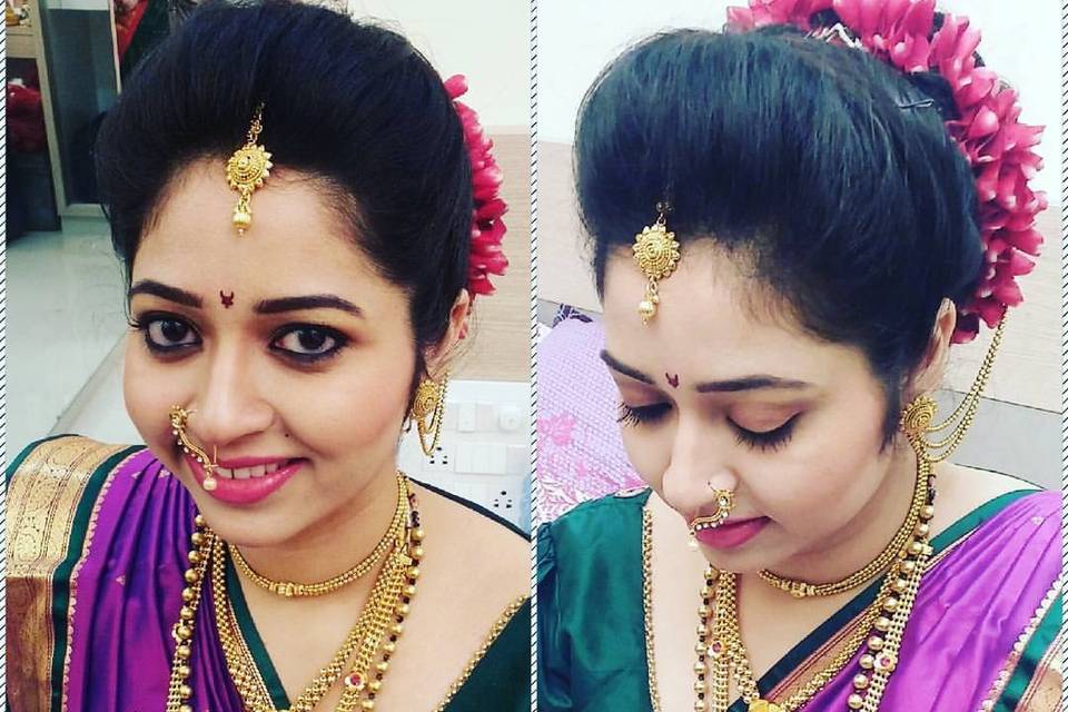 Maharashtrian bridal makeup