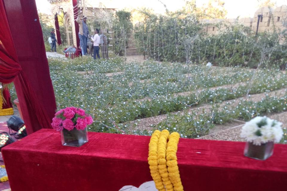 Suryagarh wedding decor