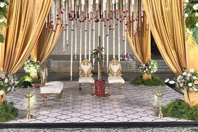 Night wedding mandap decor