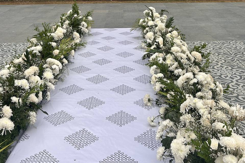 Temple theme wedding mandap