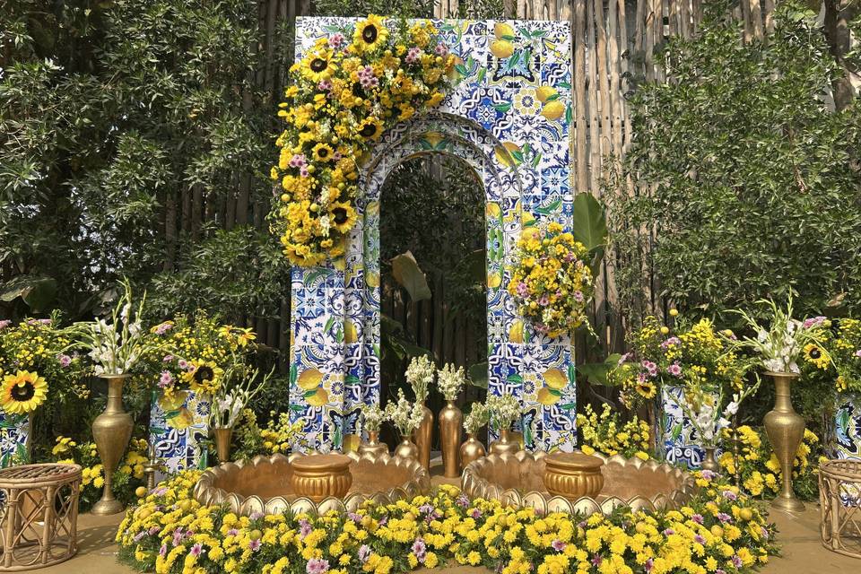 Haldi celebration decor