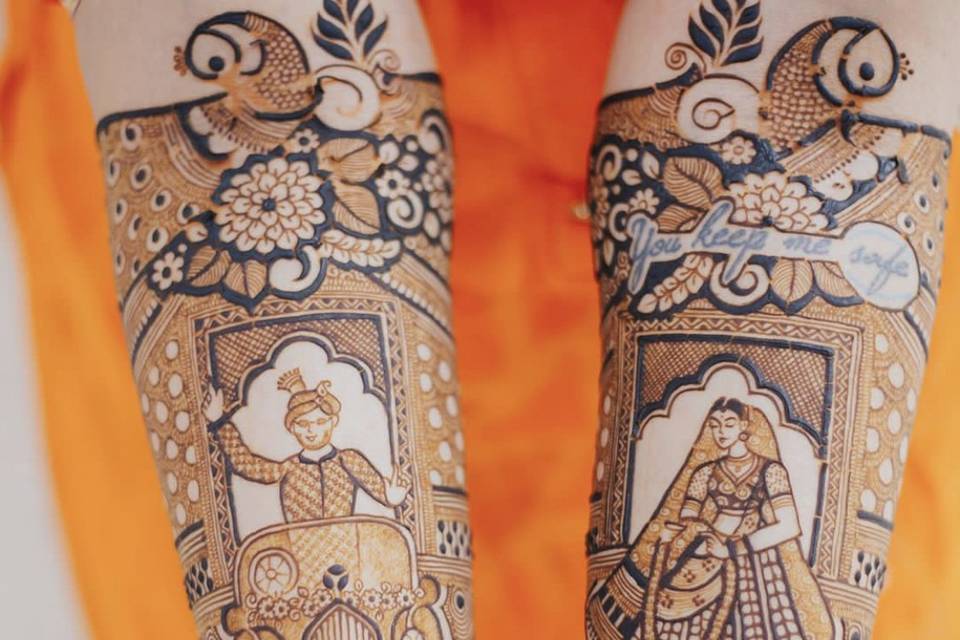 Figures mehndi design