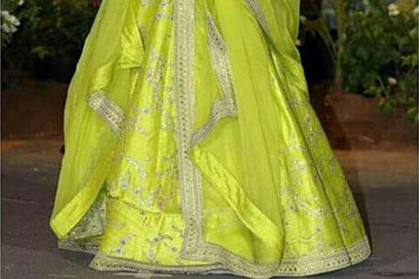 Shop Green Net Embroidered A Line Lehenga Wedding Wear Online at Best Price  | Cbazaar