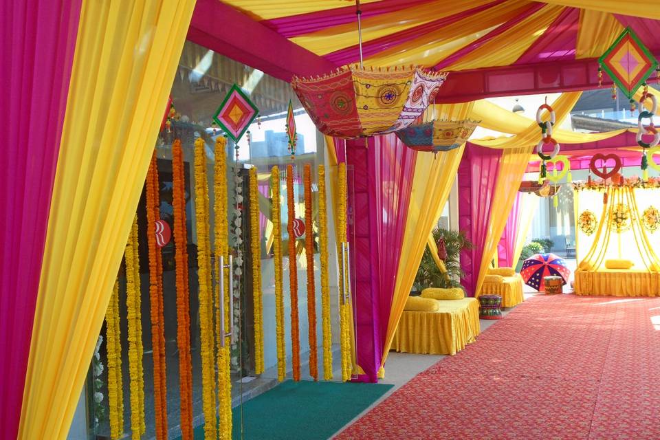 Haldi ceremony at Poolside