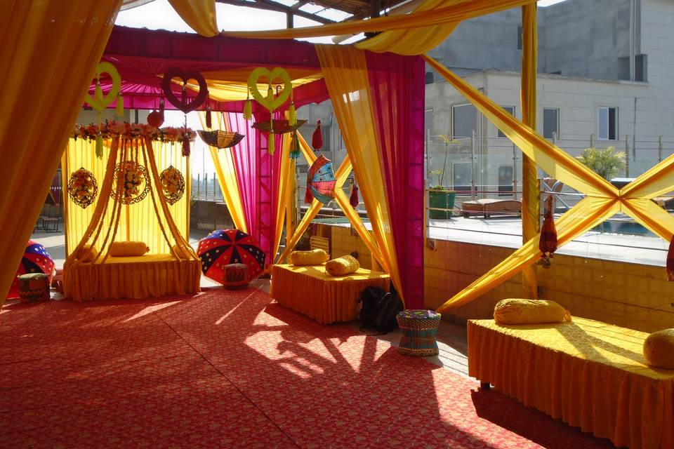 Haldi ceremony at Poolside