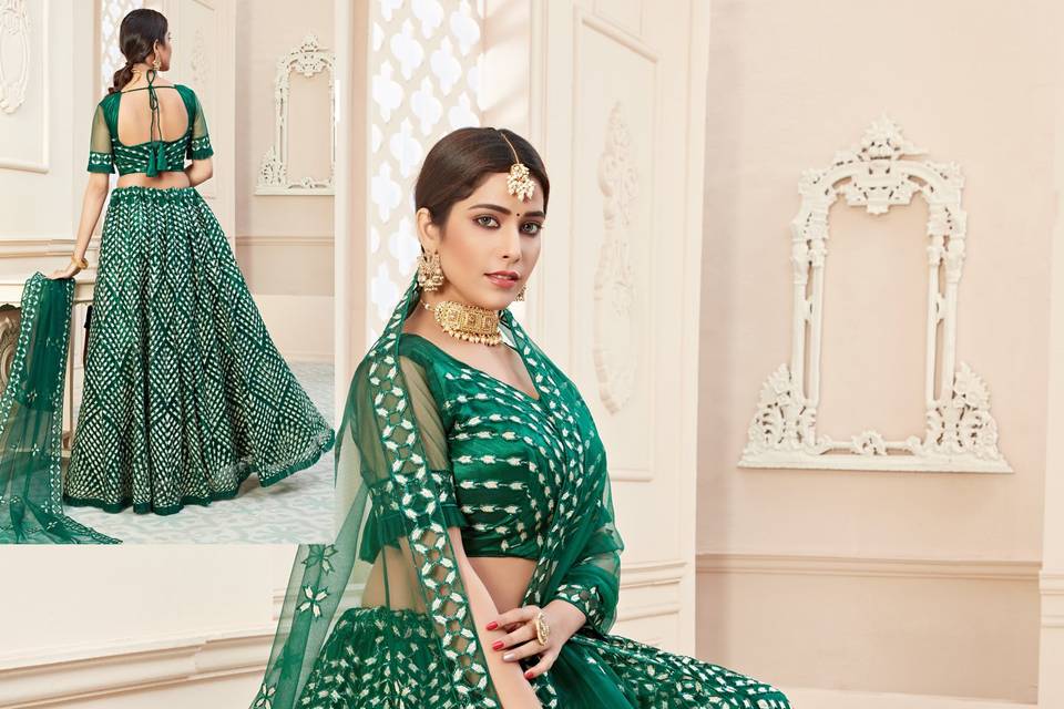 Designer Net Lehenga