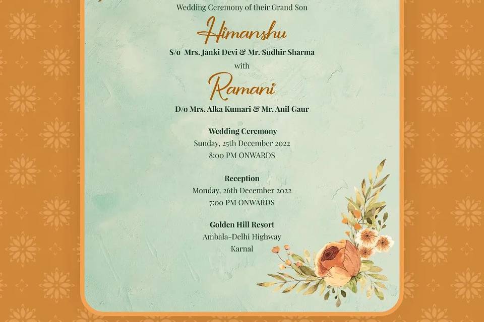 Wedding invitation