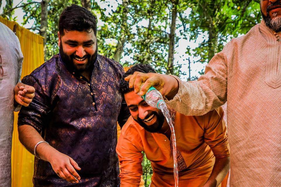 Groom's haldi ceremony