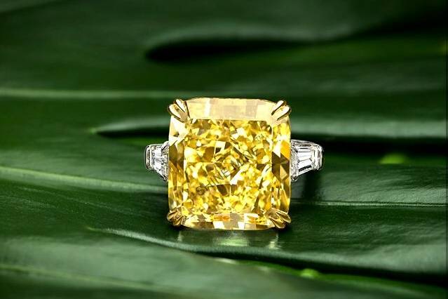 Yellow topaz ring